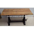 Table de dessin industriel à manivelle en bois à manches rectangulaires en bois